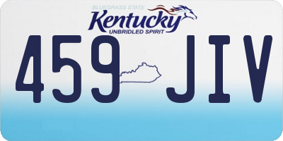 KY license plate 459JIV