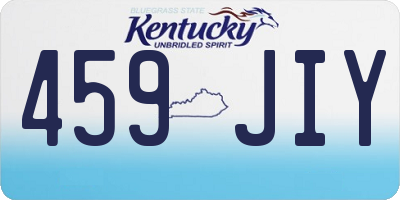 KY license plate 459JIY