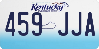 KY license plate 459JJA