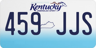 KY license plate 459JJS