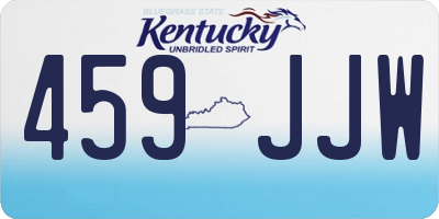 KY license plate 459JJW