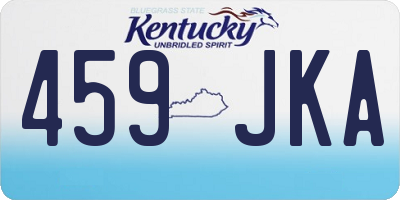 KY license plate 459JKA