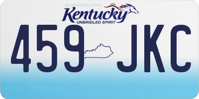 KY license plate 459JKC