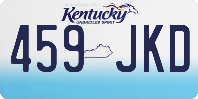 KY license plate 459JKD