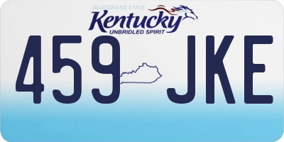 KY license plate 459JKE