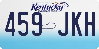 KY license plate 459JKH