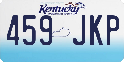 KY license plate 459JKP