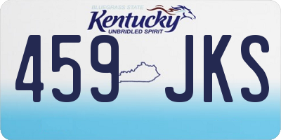 KY license plate 459JKS