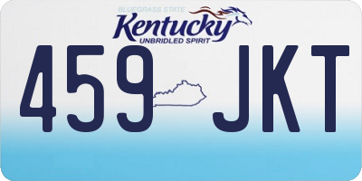 KY license plate 459JKT