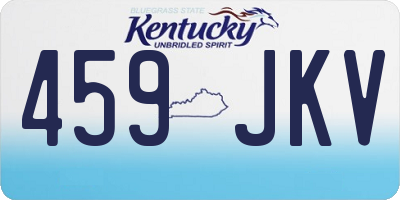 KY license plate 459JKV