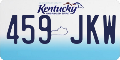 KY license plate 459JKW