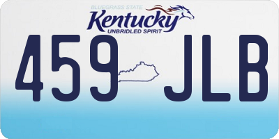 KY license plate 459JLB