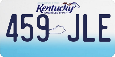 KY license plate 459JLE