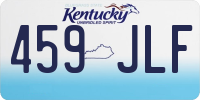 KY license plate 459JLF