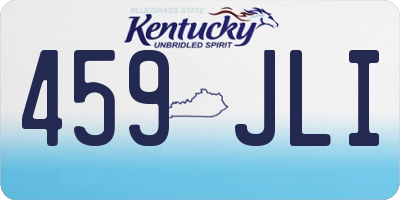 KY license plate 459JLI