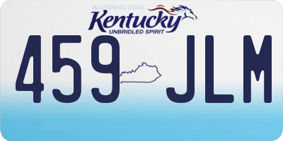 KY license plate 459JLM