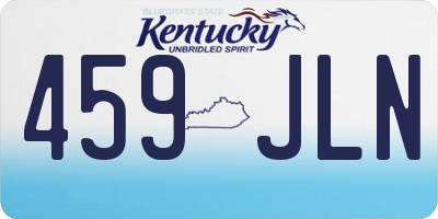 KY license plate 459JLN