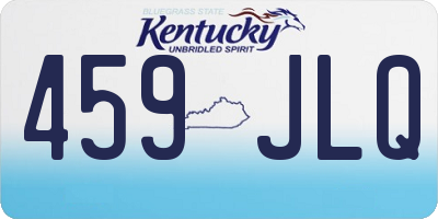 KY license plate 459JLQ