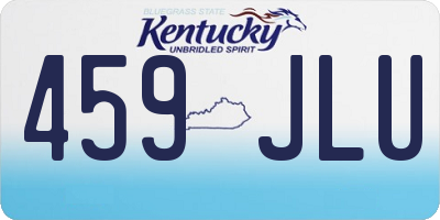 KY license plate 459JLU