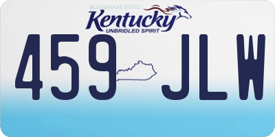 KY license plate 459JLW