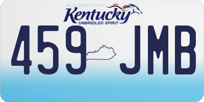 KY license plate 459JMB