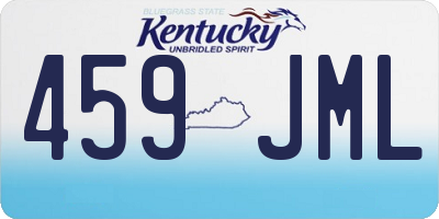 KY license plate 459JML