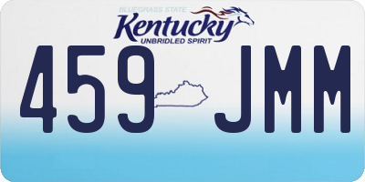 KY license plate 459JMM