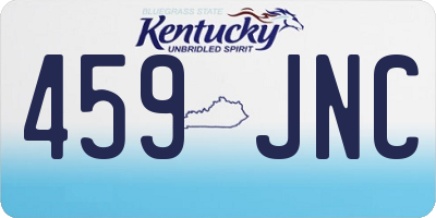 KY license plate 459JNC