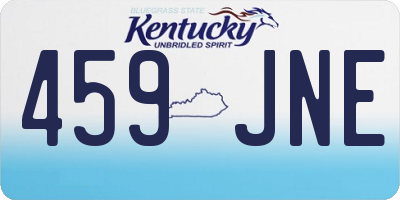 KY license plate 459JNE