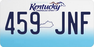 KY license plate 459JNF