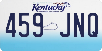 KY license plate 459JNQ