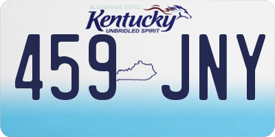 KY license plate 459JNY