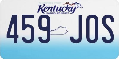 KY license plate 459JOS