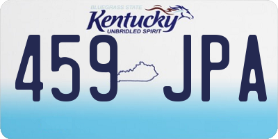 KY license plate 459JPA