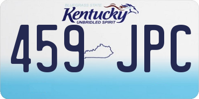 KY license plate 459JPC