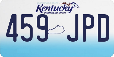 KY license plate 459JPD