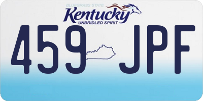 KY license plate 459JPF