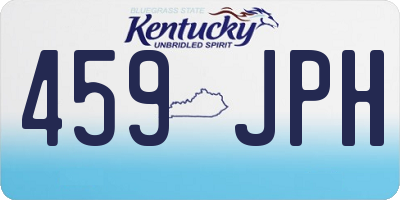 KY license plate 459JPH