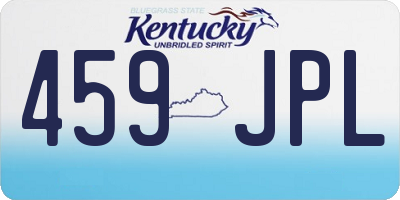 KY license plate 459JPL