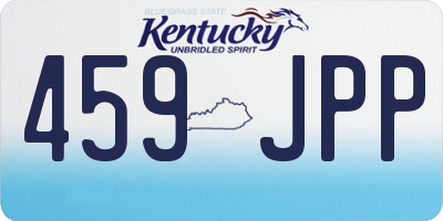 KY license plate 459JPP