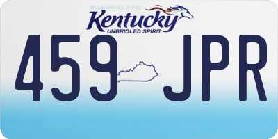 KY license plate 459JPR
