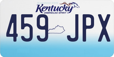 KY license plate 459JPX