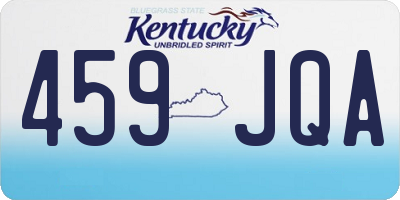 KY license plate 459JQA