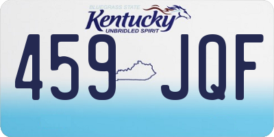 KY license plate 459JQF