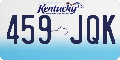 KY license plate 459JQK