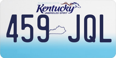 KY license plate 459JQL
