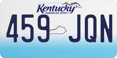 KY license plate 459JQN