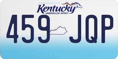 KY license plate 459JQP