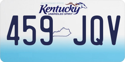 KY license plate 459JQV