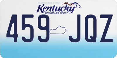 KY license plate 459JQZ